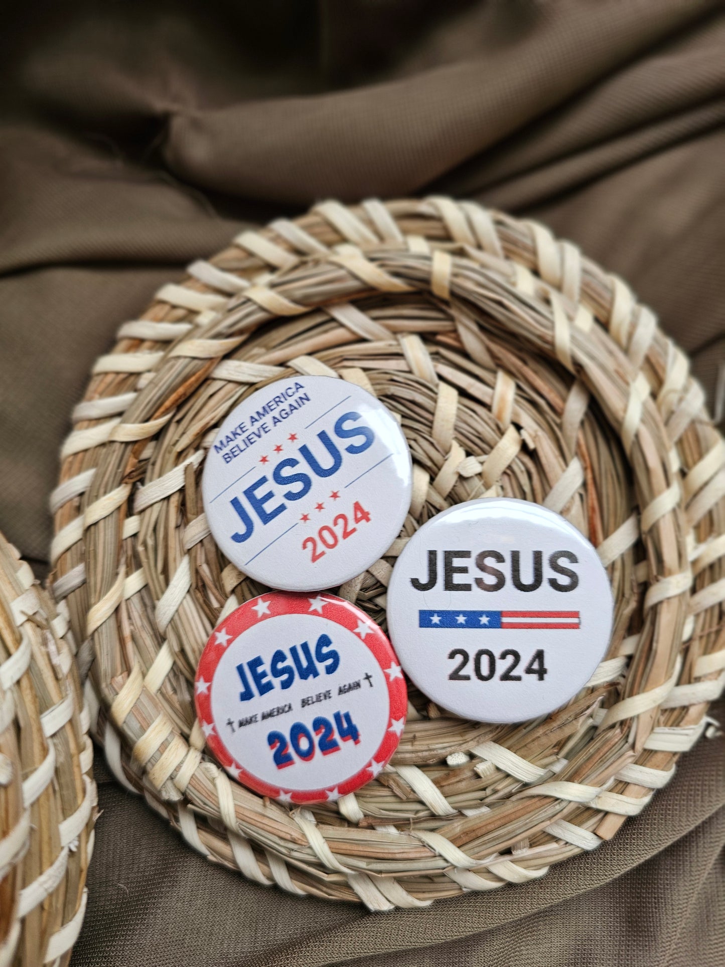 Jesus 2024 Pinback Buttons