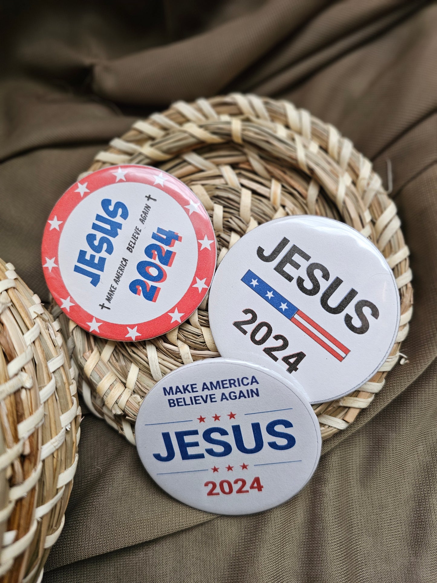 Jesus 2024 Pinback Buttons